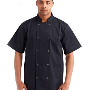 Artisan Collection by Reprime - Ten Studded Front Chef Short Sleeve Coat - RP664