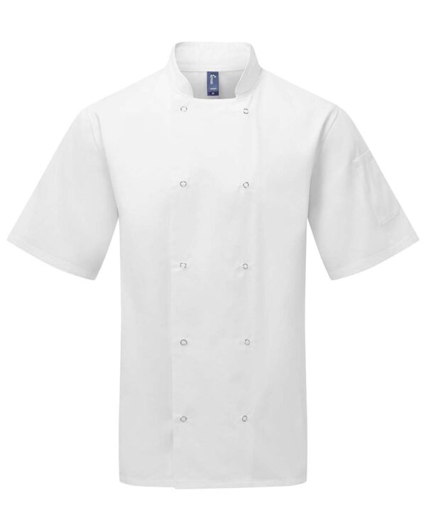 Artisan Collection by Reprime - Ten Studded Front Chef Short Sleeve Coat - RP664 - Image 2