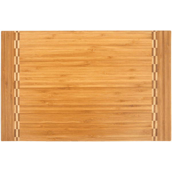 18 1/4" x 12" Bamboo Cutting Board with Butcher Block Inlay - GFT472 - Image 2