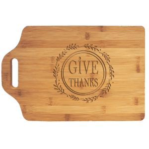 15" x 10 1/4" Bamboo Cutting Board with Handle - GFT898