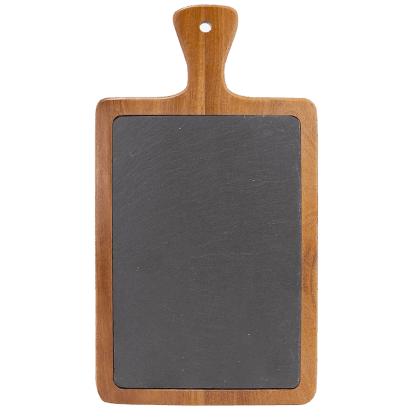 13 1/4" x 7" Acacia Wood/Slate Cutting Board - SLT075 - Image 2