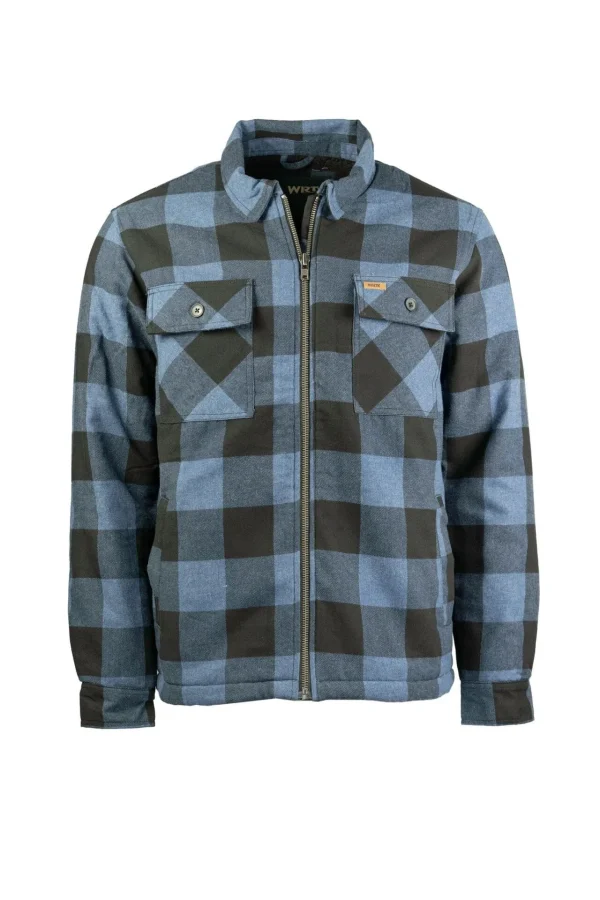 Men's Sherpa Lined Flannel Jacket with Zip Closure - TK-1783 - Image 3