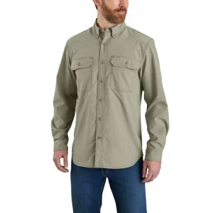 Force Relaxed Fit Lightweight Long-Sleeve Button Down Shirt - 105291