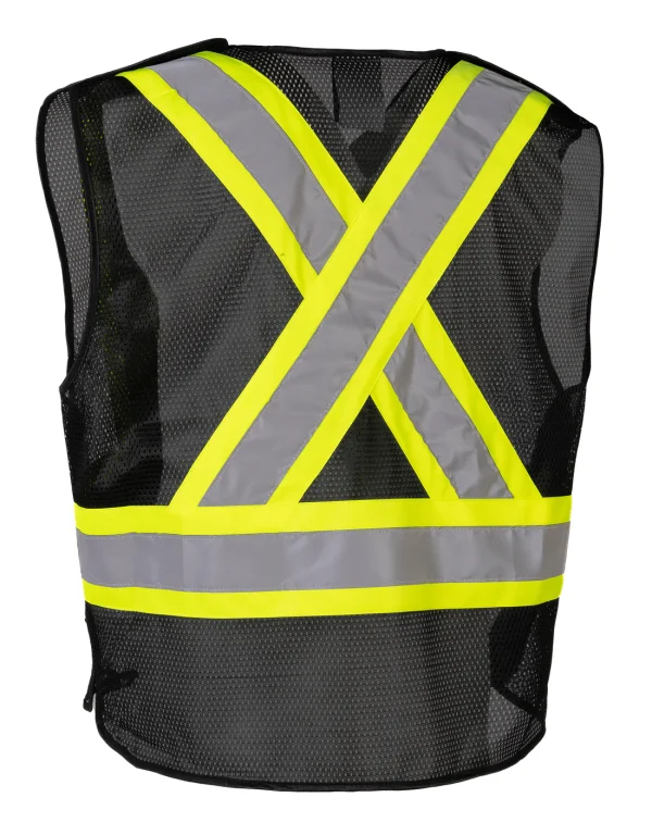 Lightweight Polyester Mesh Safety Vest with 5-Point Tear-Away - 022-TV7 - Image 4