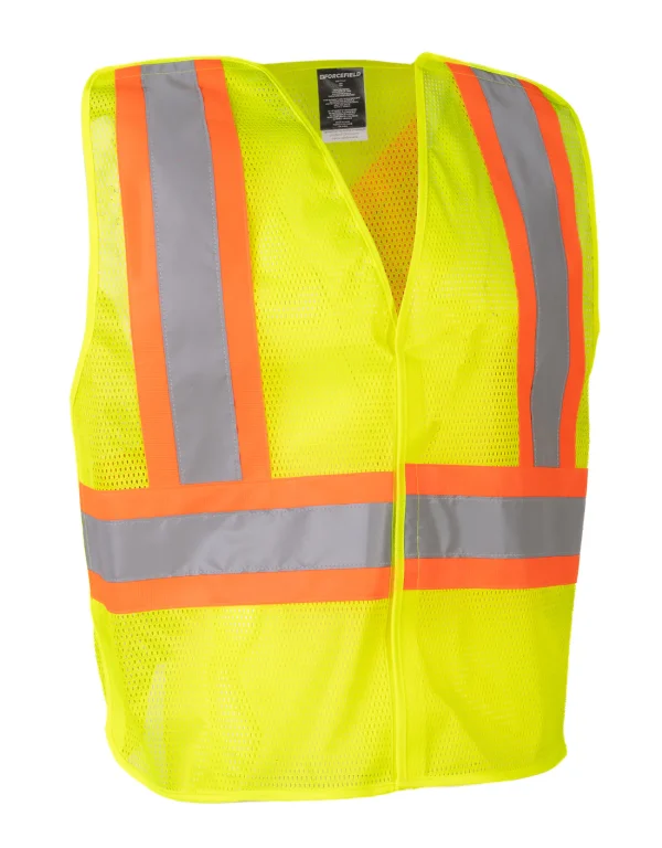 Lightweight Polyester Mesh Safety Vest with 5-Point Tear-Away - 022-TV7 - Image 3