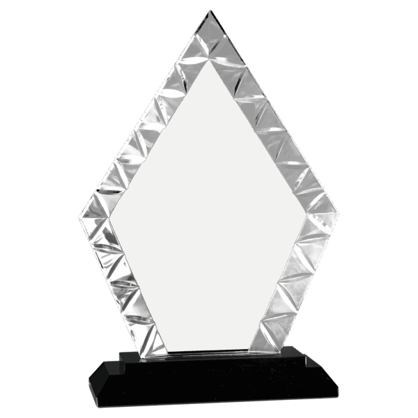 7 1/2" Diamond Accent Glass on Black Base - ACG11