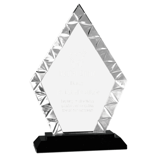 7 1/2" Diamond Accent Glass on Black Base - ACG11 - Image 2