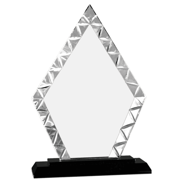 9" Diamond Accent Glass on Black Base - ACG13