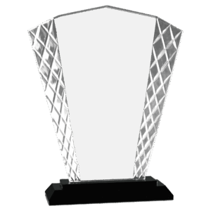 8" Fan Accent Glass on Black Base - ACG21