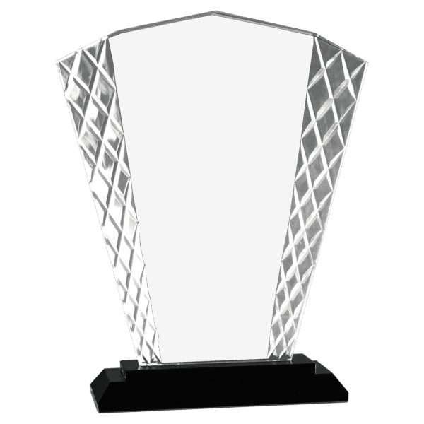 8" Fan Accent Glass on Black Base - ACG21