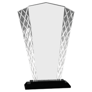 9 1/2" Fan Accent Glass on Black Base - ACG23