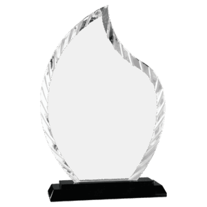 9 1/2" Flame Accent Glass on Black Base - ACG33