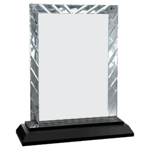 7" Rectangle Accent Glass on Black Base - ACG51
