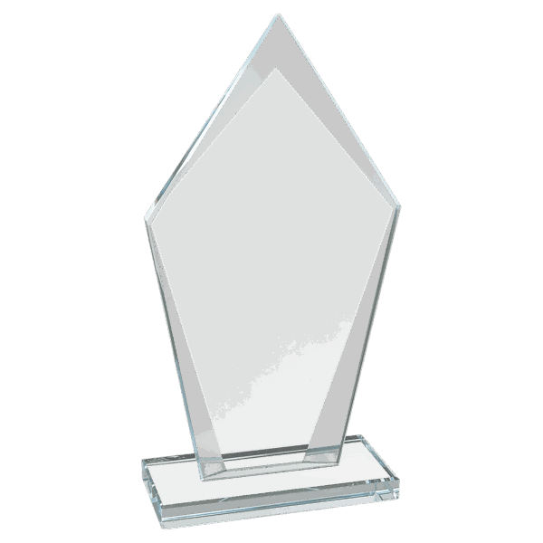 7 1/2" Diamond Clear Glass Award - CGS22