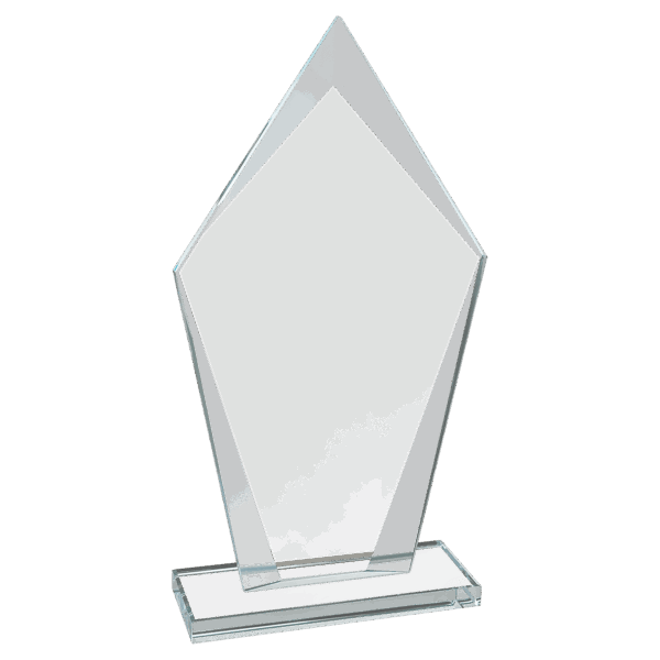 8 1/2" Diamond Clear Glass Award - CGS23