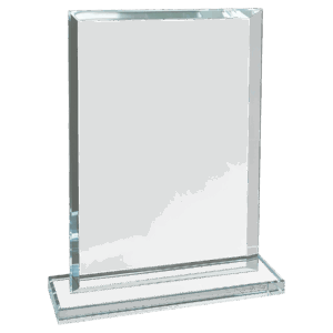 7" Rectangle Clear Glass Award - CGS31