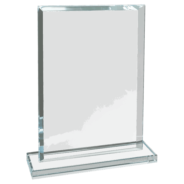 7" Rectangle Clear Glass Award - CGS31