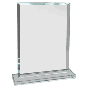 7 3/4" Rectangle Clear Glass Award - CGS32