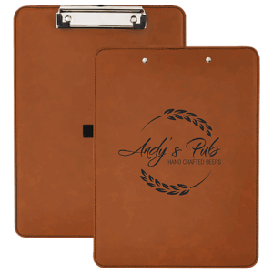 9" x 12 1/2" Laserable Leatherette Clipboard