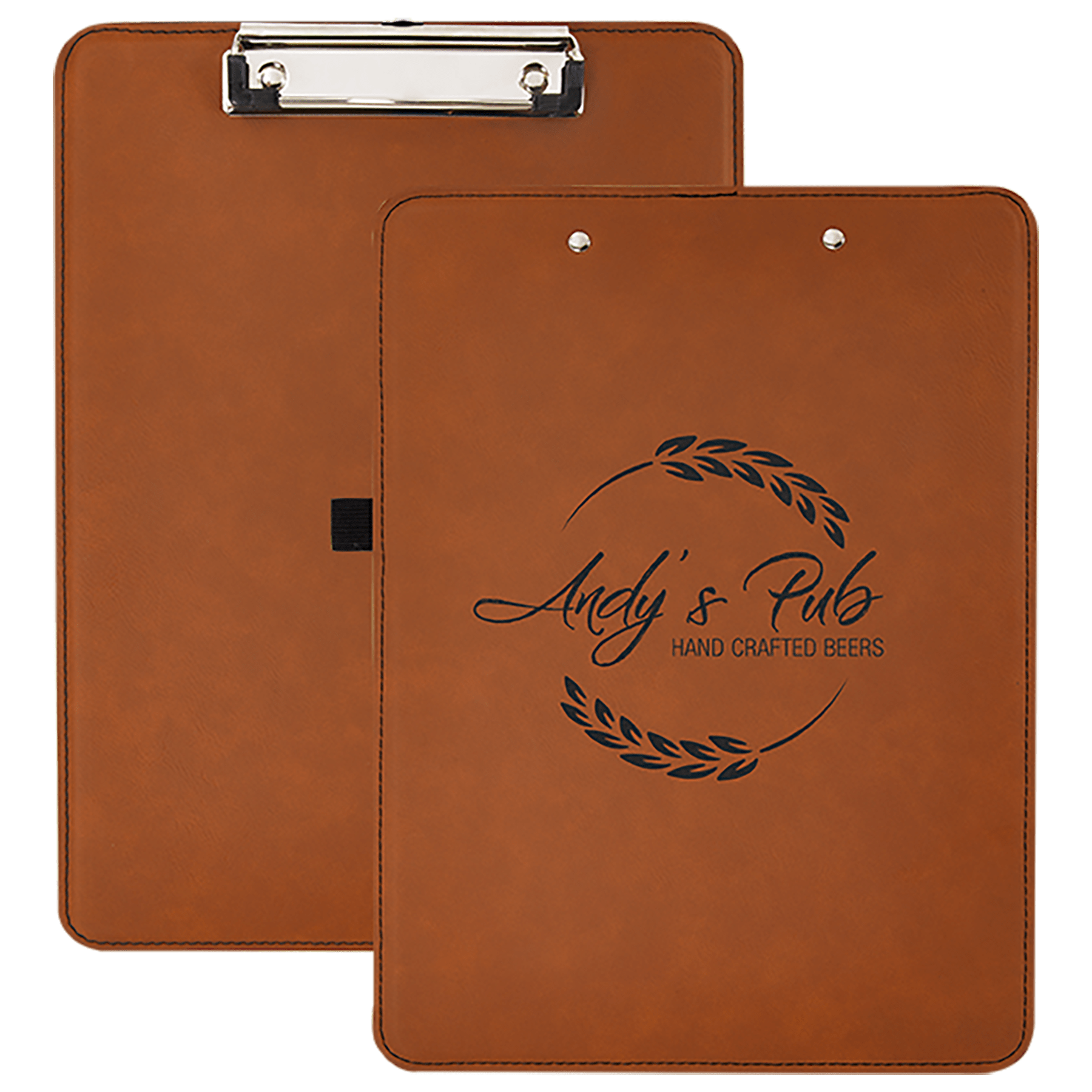 9″ x 12 1/2″ Laserable Leatherette Clipboard