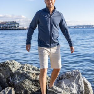 Cutter & Buck Peshastin Recycled Grid Fleece Mens Full Zip Jacket - MCK01326