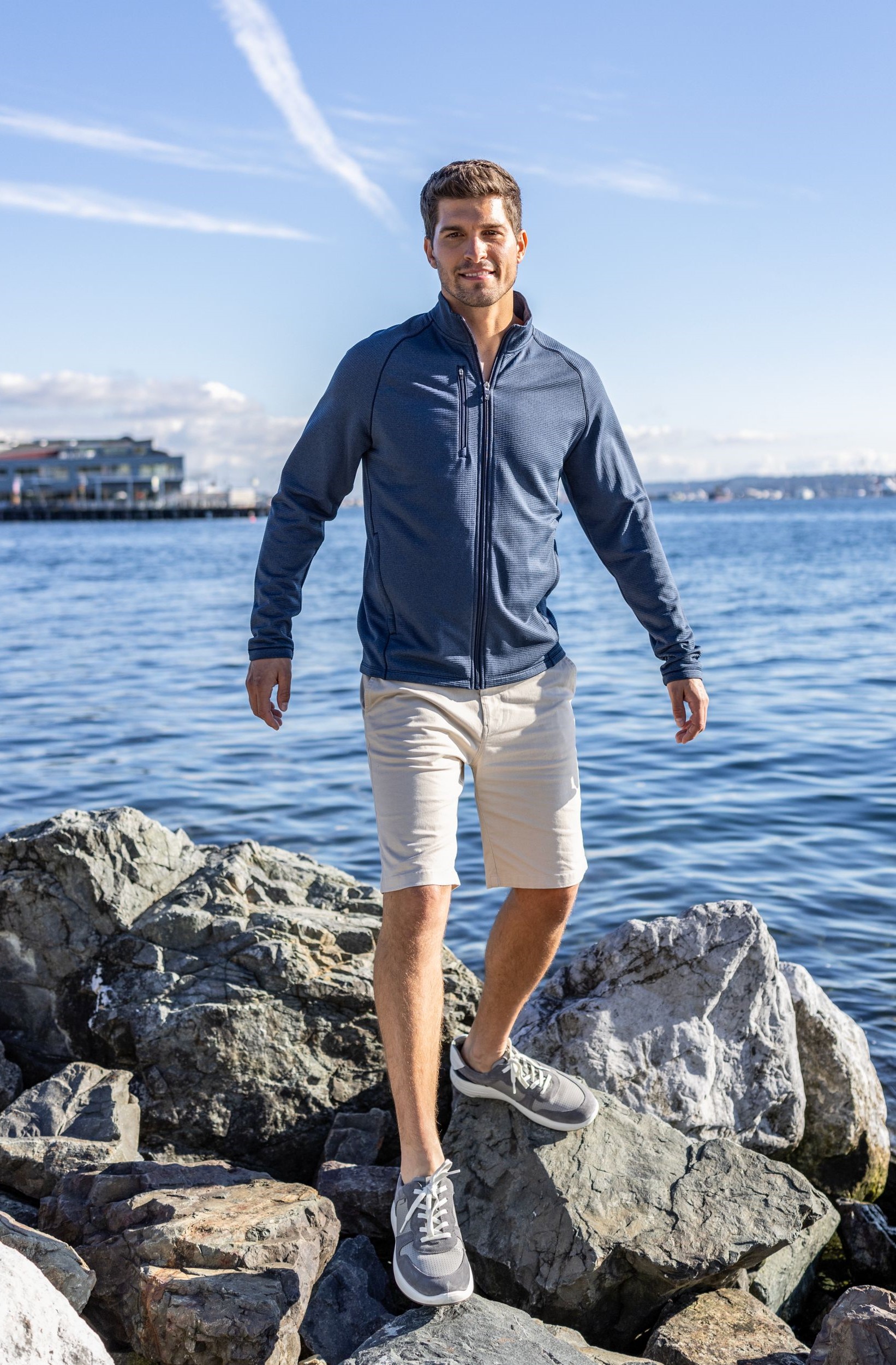 Cutter & Buck Peshastin Recycled Grid Fleece Mens Full Zip Jacket – MCK01326