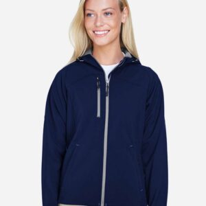 North End Women's Prospect Two-Layer Fleece Bonded Soft Shell Hooded Jacket - 78166