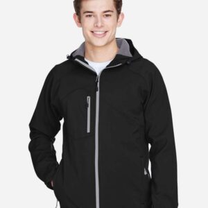 North End Men's Prospect Two-Layer Fleece Bonded Soft Shell Hooded Jacket - 88166