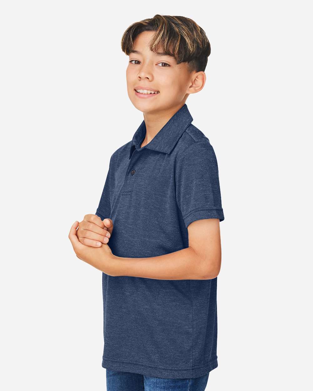 Youth Zone Sonic Heather Performance Polo - TT51HY - Image 2