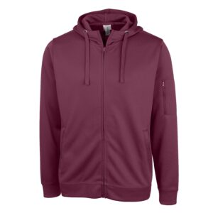 Clique Lift Solution-dyed Performance Unisex Full Zip Hooded Sweatshirt - MQK00103